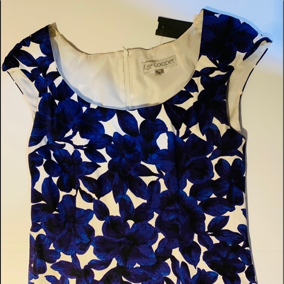 Kate Cooper Cotton Blue print dress size 10 - Picture 2 of 8